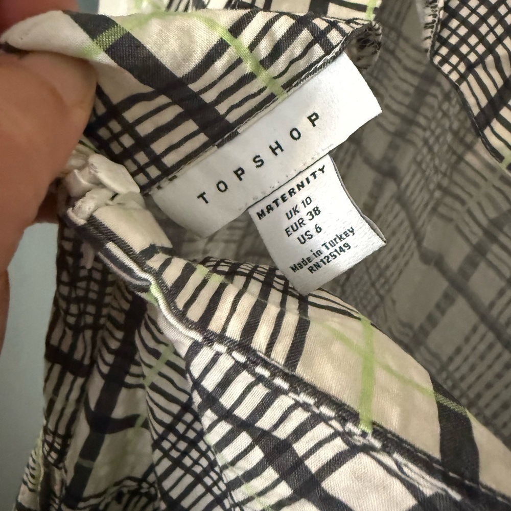 Topshop  Plaid Long Sleeve Dress size 6 - Picture 7 of 7